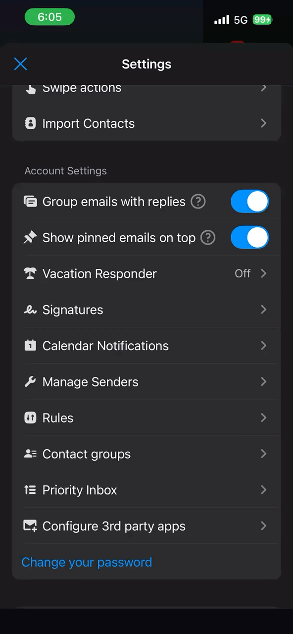 Signature sync across devices