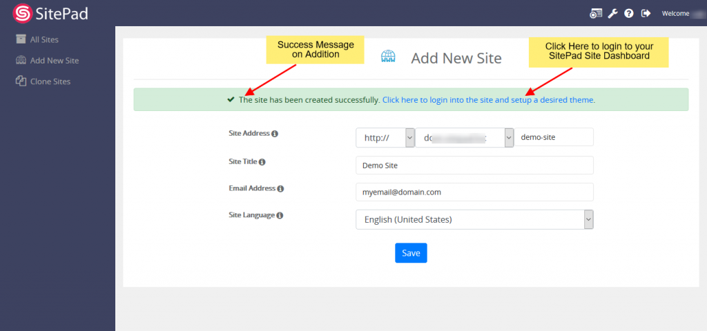 SitePad Installation Configuration